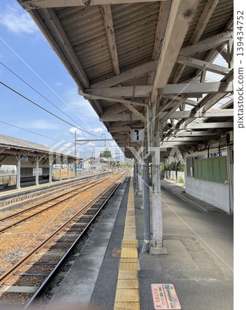 Traditional wooden train station and tracks [Wakayama Prefecture] 139434752