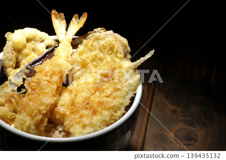 Bowl of rice and fried fish Bowl of rice and fried fish 139435132