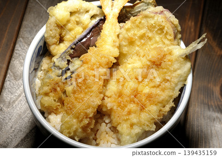 Bowl of rice and fried fish Bowl of rice and fried fish 139435159