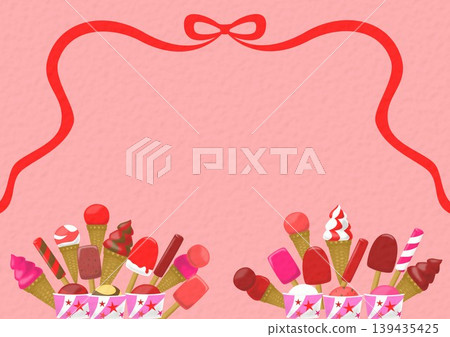 Red ice cream Red ice cream 139435425