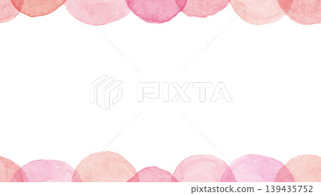 A simple circular frame painted in soft watercolors. A simple circular frame painted in soft watercolors. 139435752