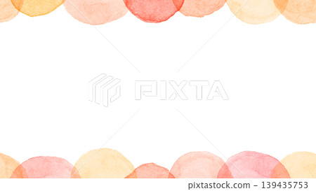 A simple circular frame painted in soft watercolors. A simple circular frame painted in soft watercolors. 139435753