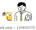 一位商人正在諮詢人工智慧角色。 139435772