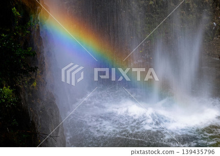 Rainbow over waterfall 139435796