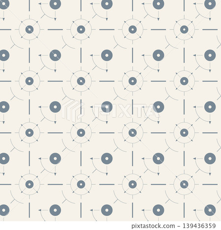 Minimalist Blue Geomatics Seamless Pattern with Technical Compass Icons and Measurement Lines Minimalist Blue Geomatics Seamless Pattern with Technical Compass Icons and Measurement Lines 139436359