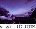 The brilliance of amethyst. A sunset with the texture of Japanese paper, where delicate light like thin paper and profound darkness blend together. 139436366