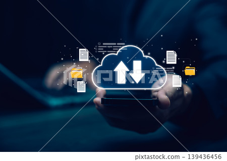 Cloud File Sync and Secure Document Management Concept 139436456