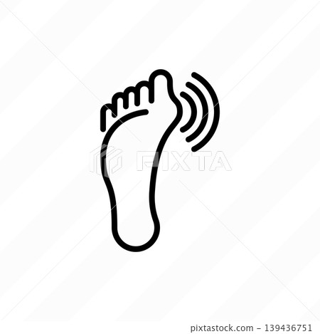 Gout arthritis on foot, joint inflammation thin line icon. Osteoarthritis. Gout arthritis on foot, joint inflammation thin line icon. Osteoarthritis. 139436751