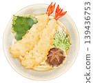 A realistic overhead illustration of "tempura udon" 139436753