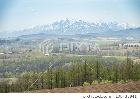 A landscape featuring the Tokachi Mountain Range A landscape featuring the Tokachi Mountain Range 139436941