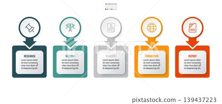Business concept infographic template with option. 139437223