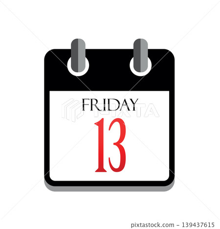 friday the 13th calendar icon isolated vector illustration friday the 13th calendar icon isolated vector illustration 139437615