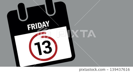 friday the 13th calendar icon vector illustration friday the 13th calendar icon vector illustration 139437616
