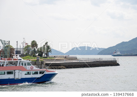 A very beautiful landscape of the industrial complex in Shunan City, Yamaguchi Prefecture, Japan. 139437668