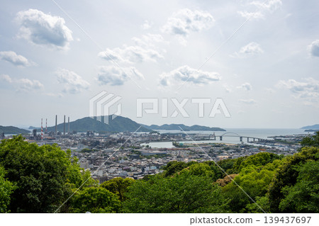日本山口縣周南市工業區的優美景觀。 139437697