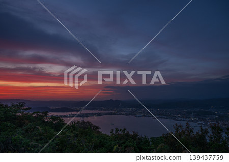 A very beautiful factory night view in Shunan City, Yamaguchi Prefecture, Japan 139437759