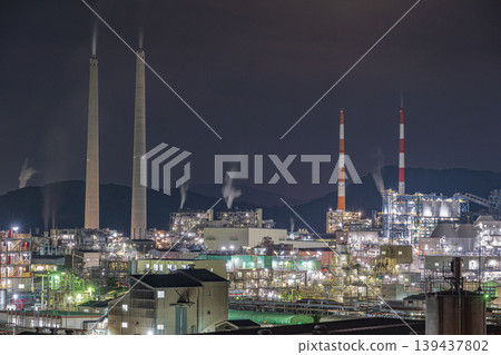 A very beautiful factory night view in Shunan City, Yamaguchi Prefecture, Japan A very beautiful factory night view in Shunan City, Yamaguchi Prefecture, Japan 139437802