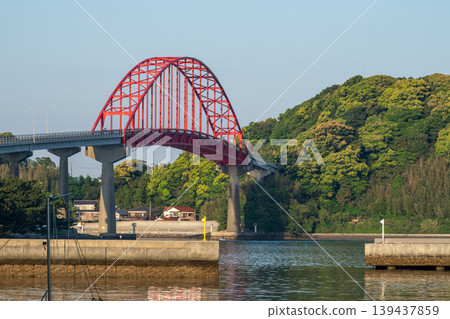 A very beautiful landscape of the industrial complex in Shunan City, Yamaguchi Prefecture, Japan. 139437859