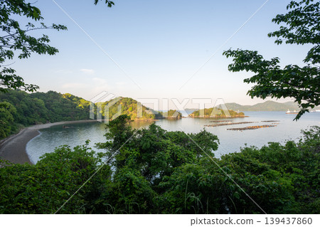 A very beautiful landscape of the industrial complex in Shunan City, Yamaguchi Prefecture, Japan. 139437860