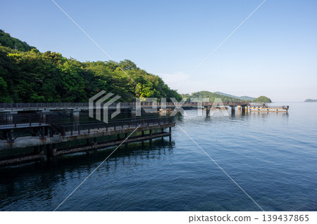 A very beautiful landscape of the industrial complex in Shunan City, Yamaguchi Prefecture, Japan. 139437865