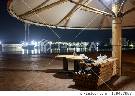 A very beautiful factory night view in Shunan City, Yamaguchi Prefecture, Japan 139437998