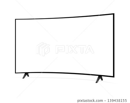 Realistic curved tv screen. Smart tv mockup. Realistic curved tv screen. Smart tv mockup. 139438155