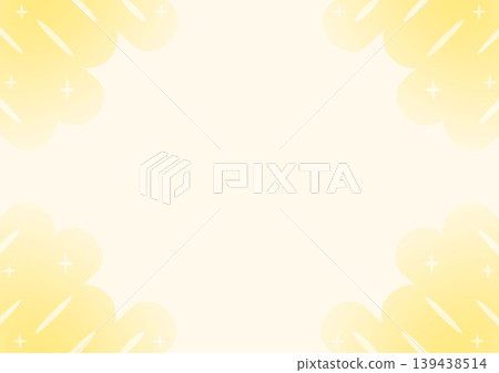 黃色背景上的閃爍雲線 139438514