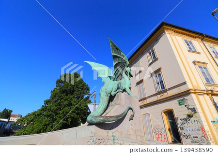 Dragon Bridge in Ljubljana Dragon Bridge in Ljubljana 139438590