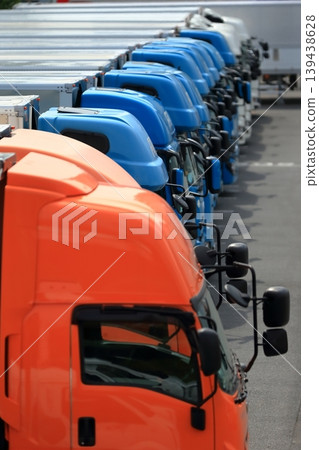 Lined up truck image 139438628