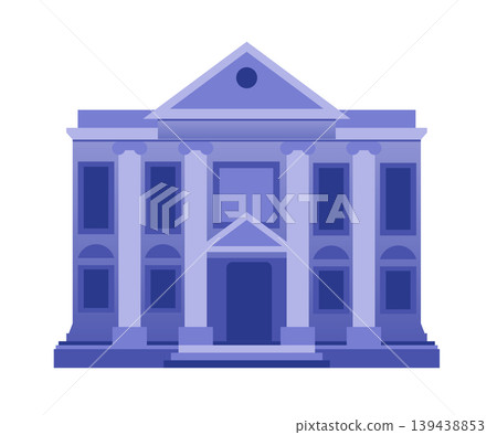 Bank Building - Colorful Flat Design Illustration Bank Building - Colorful Flat Design Illustration 139438853