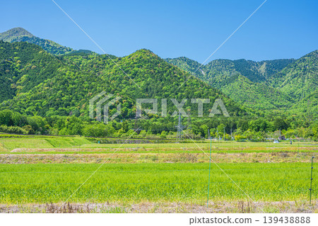 滋賀縣大津市湖西地區平的鄉村景觀 滋賀縣大津市湖西地區平的鄉村景觀 139438888