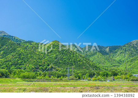 Rural landscape of Hira in the Kosei region, Otsu City, Shiga Prefecture 139438892