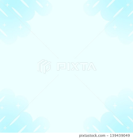 方形背景，上面有淺藍色的閃亮雲紋。 139439049