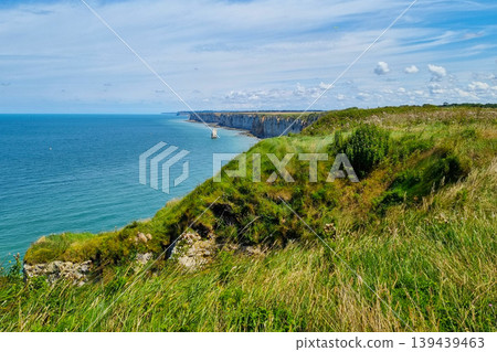 Scenic Coastal Landscape with Cliffs and Ocean View on a Clear Day 139439463
