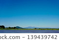 The Nasu mountain range in early summer and the rural landscape under a blue sky. 139439742