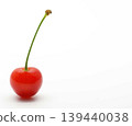 A single cherry on a white background 139440038