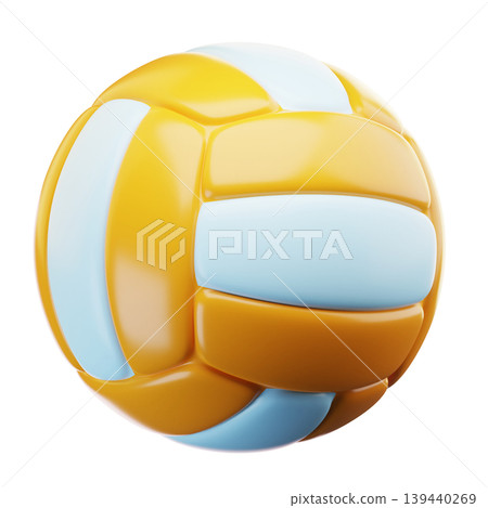 3D Icon Summer. volleyball. Isolated on transparent background. 3D illustration. High resolution 3D Icon Summer. volleyball. Isolated on transparent background. 3D illustration. High resolution 139440269