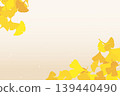 Autumn leaves of ginkgo trees in the background 139440490
