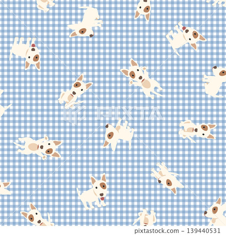 Cute Bull Terrier textile patterns Cute Bull Terrier textile patterns 139440531