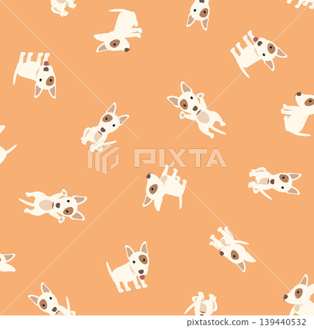可愛的鬥牛犬紡織圖案 可愛的鬥牛犬紡織圖案 139440532