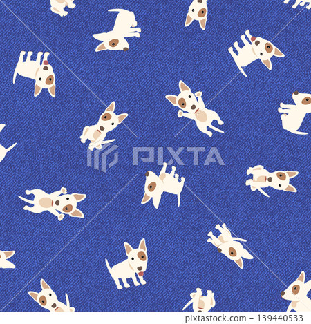 Cute Bull Terrier textile patterns Cute Bull Terrier textile patterns 139440533