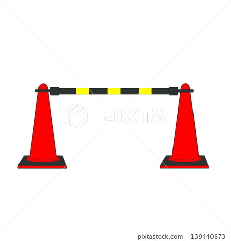 A set of traffic cones and traversers (cone bars) for construction sites. A set of traffic cones and traversers (cone bars) for construction sites. 139440873