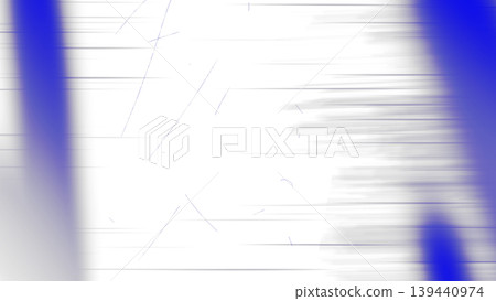 Futuristic blue light leak with tech geometric white lines. Transparent PNG overlay ideal for scifi HUD interfaces, cyber designs and digital edits. 139440974
