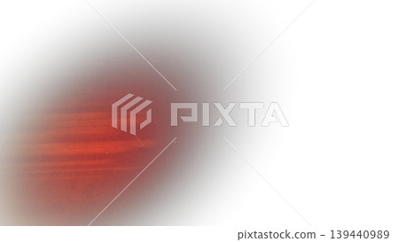 Abstract red glowing light spot overlay with subtle texture on transparent background. Ideal alpha channel matte for dramatic cinematic scenes, visual effects, and modern digital art. 139440989