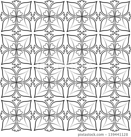 Vintage square ornament. Antistress coloring page Vintage square ornament. Antistress coloring page 139441128