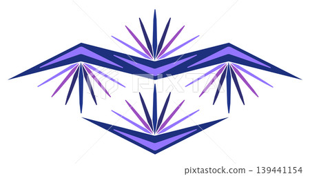 purple geometric element. Broken wave ornament purple geometric element. Broken wave ornament 139441154