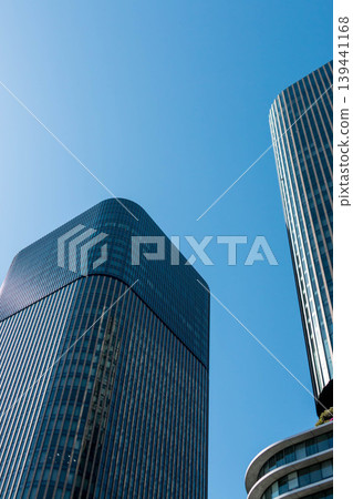 Modern building architecture and a clear blue sky Modern building architecture and a clear blue sky 139441168