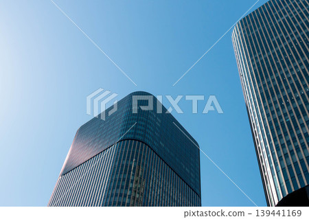 Modern building architecture and a clear blue sky Modern building architecture and a clear blue sky 139441169