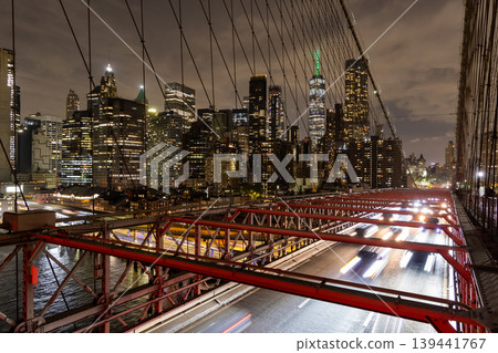 Night view of New York from Brooklyn Bridge 139441767