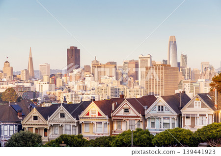 The Painted Ladies, a row of iconic Victorian houses in San Francisco The Painted Ladies, a row of iconic Victorian houses in San Francisco 139441923